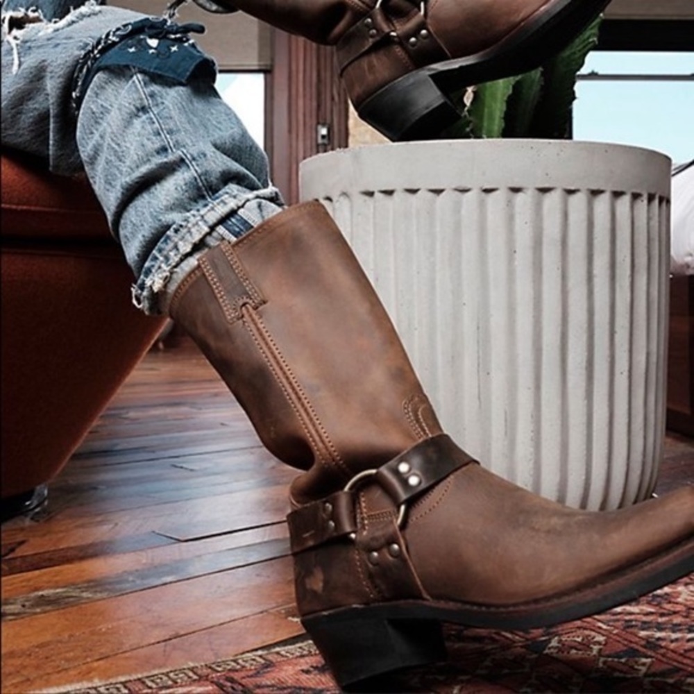 Frye harness leather boots
